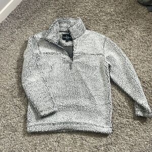 Oversized half zip Sherpa pullover